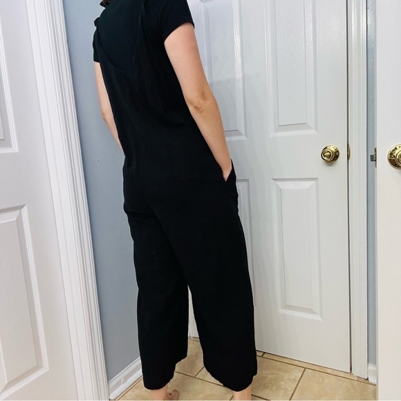 ASOS Jumpsuit Black Wide Leg Button Up Casual Sleeveless Minimalist 6 Small - Picture 2 of 6